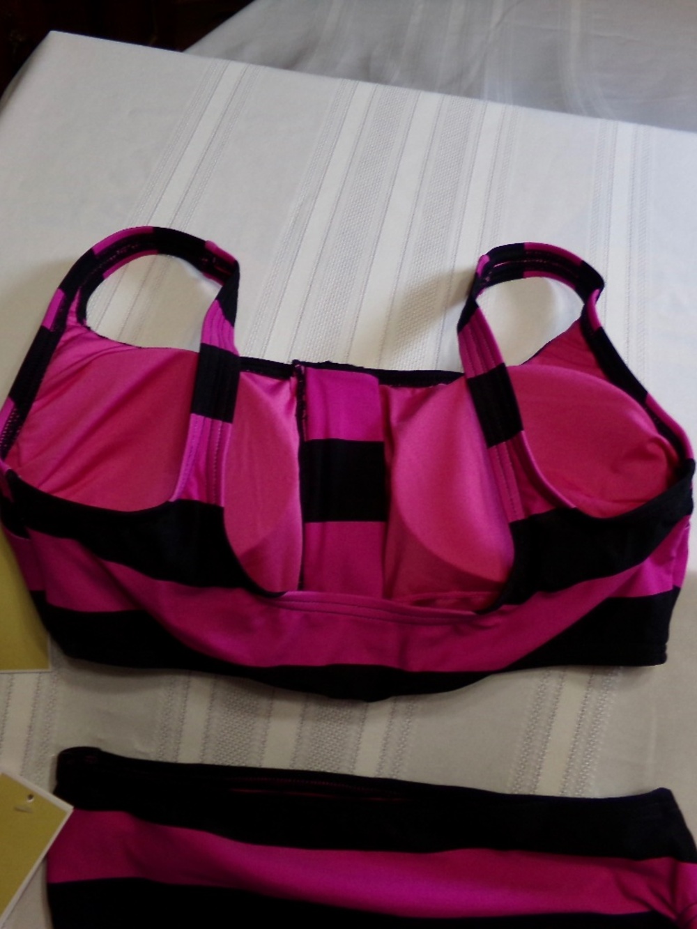 NWT Michael Michael Kors 660 Cerise Sport, Stripped 2PC Bikini Size XS - Picture 8 of 13